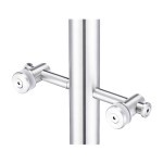 CRB51F, Double Arm Fixed,  Fitting for 3/8"& 1/2" Thickness Glass